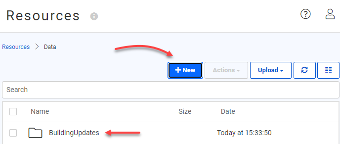 Add a new subfolder to the Resources Data folder
